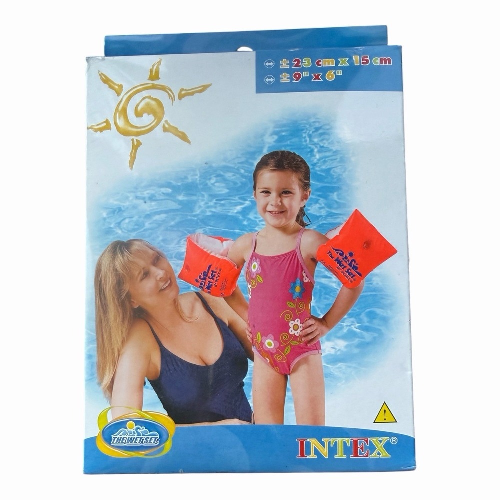 Floaties Vintage 2006 #58642 Intex The Wet Set Arm Floaties OrangeNew Open Stock